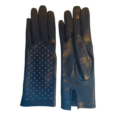 Pre-owned Saint Laurent Leather Gloves In Black