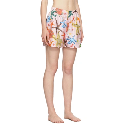 Shop Versace Pink Starfish Pyjama Shorts In 5p020 Pink