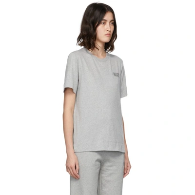 Shop Ganni Thin Software Jersey T-shirt In 921 Paloma Melange