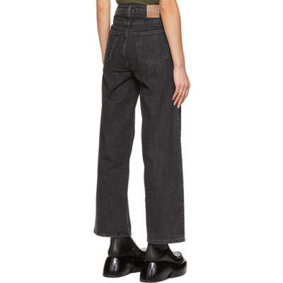 Shop Totême Black High-rise Jeans In 300 Grey Wash