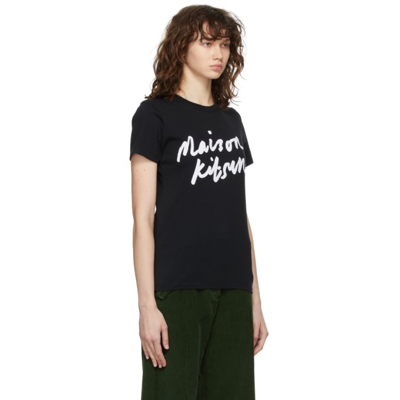 Shop Maison Kitsuné Black Handwriting Classic T-shirt