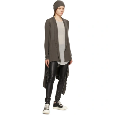 Shop Rick Owens Black Stretch Leather Trousers In 09 Black