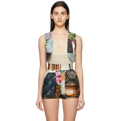 Shop Dolce & Gabbana Multicolor Patchwork Vest In S9000 Multi