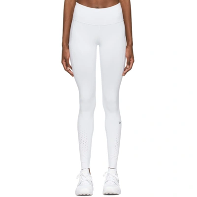 Shop Nike Grey Epic Luxe Running Leggings In 043 Pure Pl