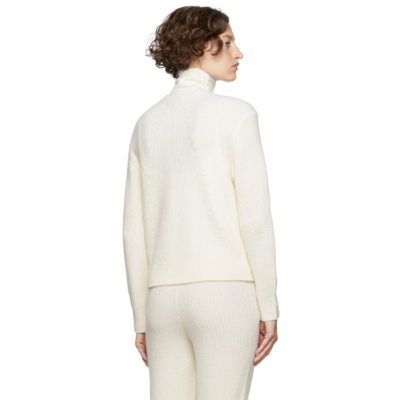 Shop Rag & Bone White Pierce Cashmere Half-zip Sweatshirt In Ivory