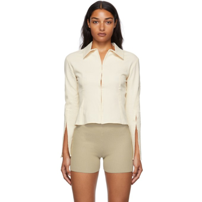 Shop Jacquemus Off-white 'la Chemise' Obiou Shirt In 110 Off-whi