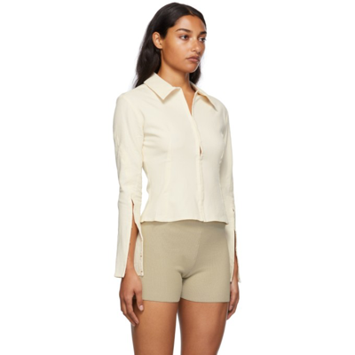 Shop Jacquemus Off-white 'la Chemise' Obiou Shirt In 110 Off-whi