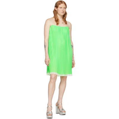 Shop Marc Jacobs Green 'the Cami' Slip Dress In 320 Neongre