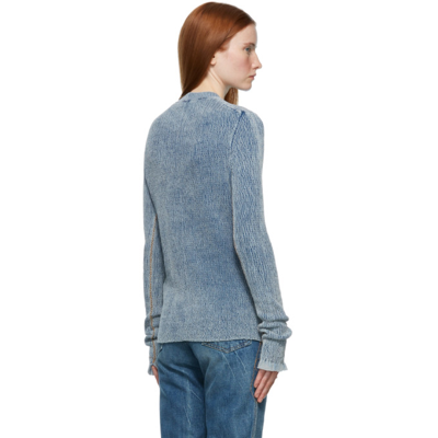 Shop Acne Studios Blue Demim Wash Sweater In Aal Denim Blue