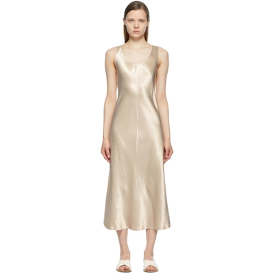Max Mara Leisure Satin Midi Dress In Cream | ModeSens