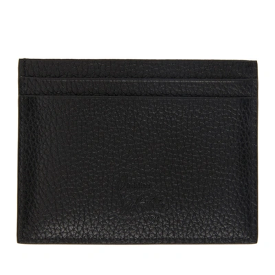 Shop Christian Louboutin Black Kios Card Holder In Black/gunmetal