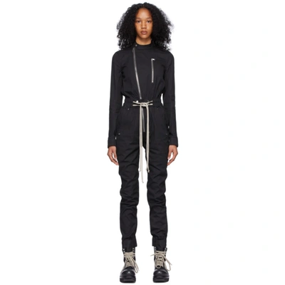 Shop Rick Owens Black Cotton Gary Flightsuit In 09 Black