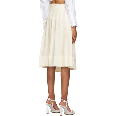 Shop Jacquemus Beige 'la Jupe Plissée' Skirt In Light Beige