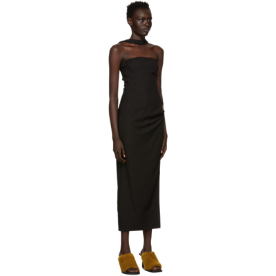 Shop Jacquemus Black 'la Robe Ventoux' Dress In 990 Black