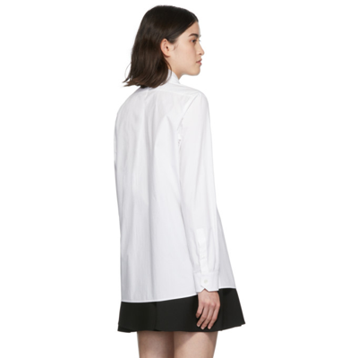 Shop Valentino White Detachable Collar Poplin Shirt In 001 White