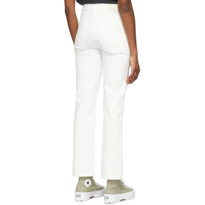 Shop Citizens Of Humanity White Daphne High-rise Stovepipe Jeans In Porcelain