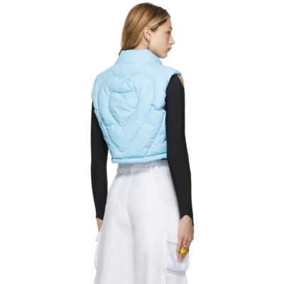 Shop Marshall Columbia Ssense Exclusive Mini Puffer Vest In Sky Blue