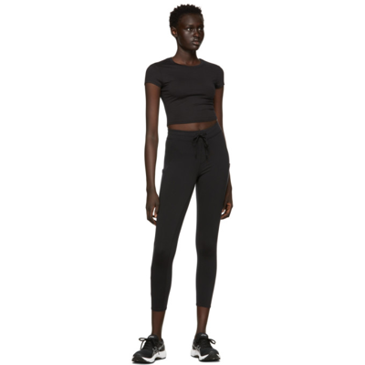 Shop Alo Yoga Black Crop Finesse Sport Top