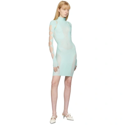Shop Poster Girl Blue Cassia Short Dress In Soft Turquoise