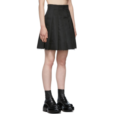 Shop Shushu-tong Black Pleated Mini Skirt In Bo566ba100