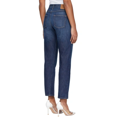 Shop Totême Blue Original Jeans In 480 Dkblue