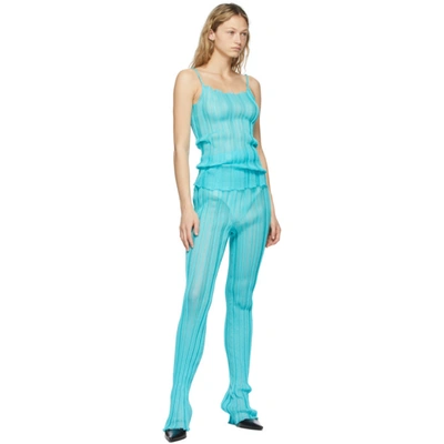 Shop A. Roege Hove Ssense Exclusive Blue Xl Rib Lounge Pants In 043 Azure