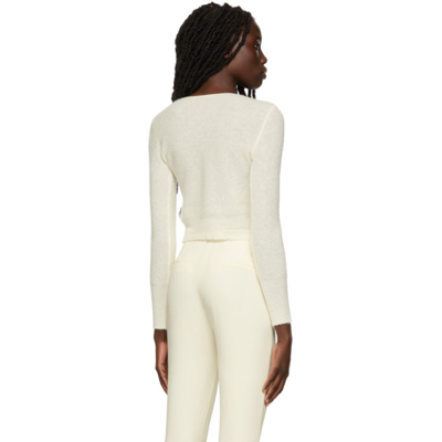 JACQUEMUS SSENSE EXCLUSIVE OFF-WHITE MOHAIR 'LE CARDIGAN' CARDIGAN 
