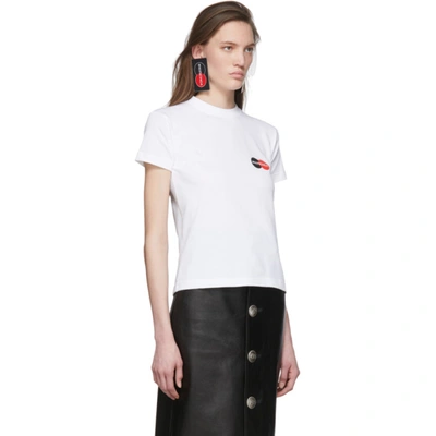 Shop Balenciaga White Uniform Logo T-shirt In 9000 White