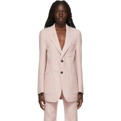 Shop Kwaidan Editions Double Face Wool Blazer In Dusty Pink