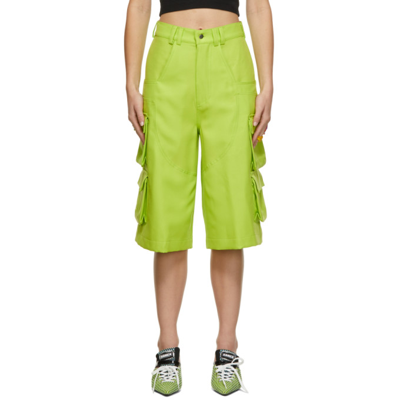 Shop Marshall Columbia Ssense Exclusive Cargo Shorts In Lime