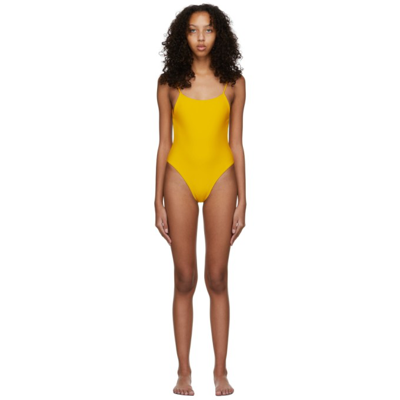 Shop Jade Swim Yellow Trophy One-piece Swimsuit In Canary