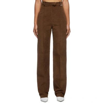 Shop Aleksandre Akhalkatsishvili Brown High Waist Trousers