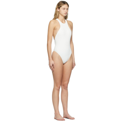 Shop Off-white Open Strap One-piece Swimsuit In White No Color