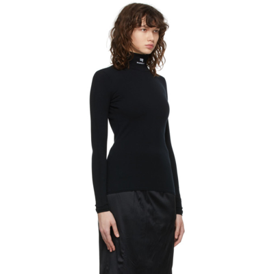 Shop Balenciaga Black Athletic Kit Turtleneck In 1000 Black