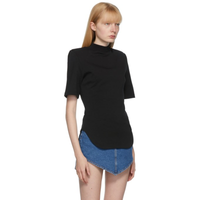 Shop Attico Black Tessa T-shirt In 100 Black