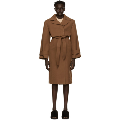 Shop Jacquemus Brown La Montange 'le Manteau Picchu' Coat In 850 Brown