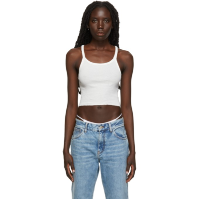 Éterne Ssense Exclusive Off-white Crop Rib Tank Top In White
