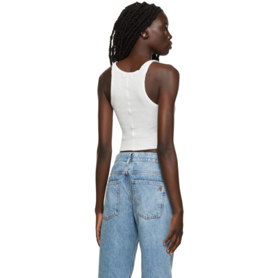Éterne Ssense Exclusive Off-white Crop Rib Tank Top In White