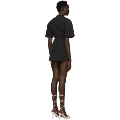 Shop Jacquemus Black 'la Robe Arles' Short Dress In 990 Black