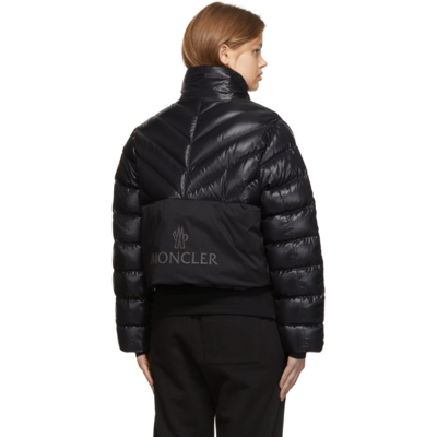Shop Moncler Black Down Cropped Morgat Jacket In 999 Black