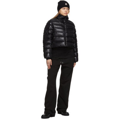 Shop Moncler Black Down Cropped Morgat Jacket In 999 Black