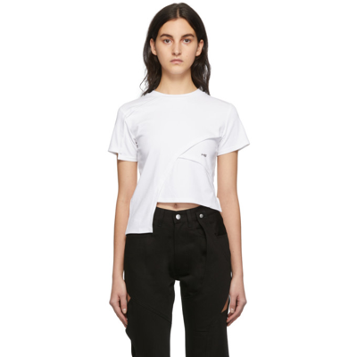 Shop Heliot Emil White Deconstructed T-shirt In Wht02 White