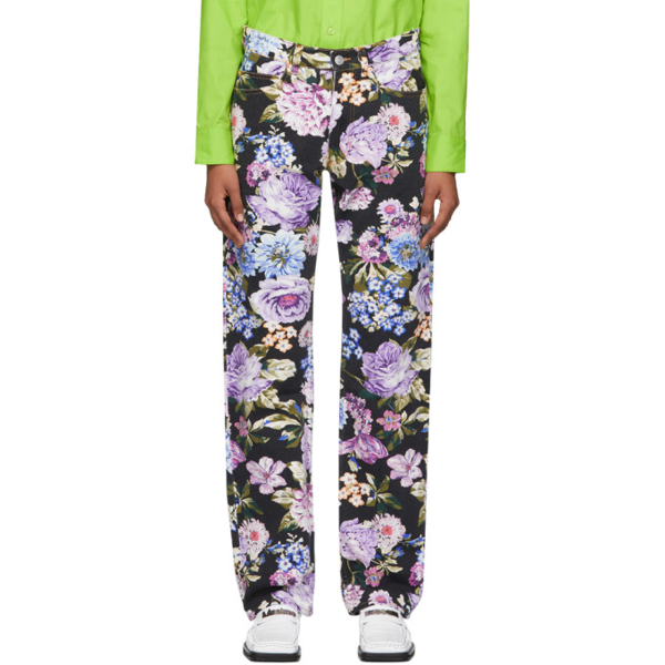 martine rose floral jeans