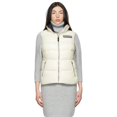 Shop Mackage White Chaya Down Vest In Cream