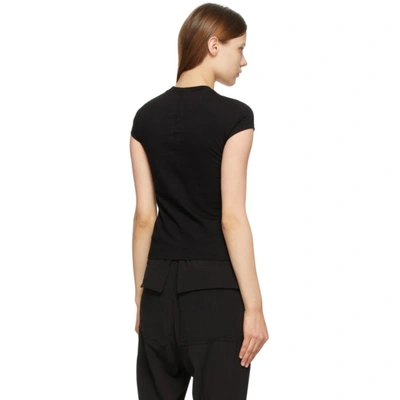 Shop Rick Owens Black Cropped Level T-shirt In 09 Black