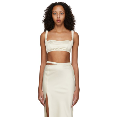 Shop Anna October Off-white Arianna Top In Ivory