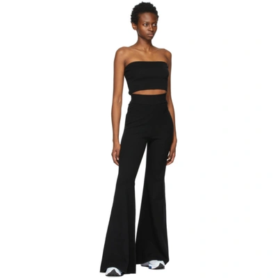 VICTOR GLEMAUD BLACK WOOL FLARE LOUNGE PANTS 