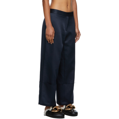 Shop Aeron Navy Cropped Jose Trousers