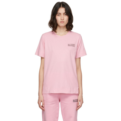 Shop Ganni Thin Software Jersey T-shirt In 465 Sweet Lilac