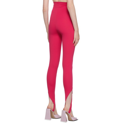 Shop Attico Pink Jamie Leggings In 008 Fuchsia